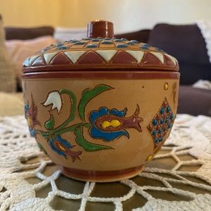 Handmade In Greece Pottery Succulent Trinket Pot Bowl